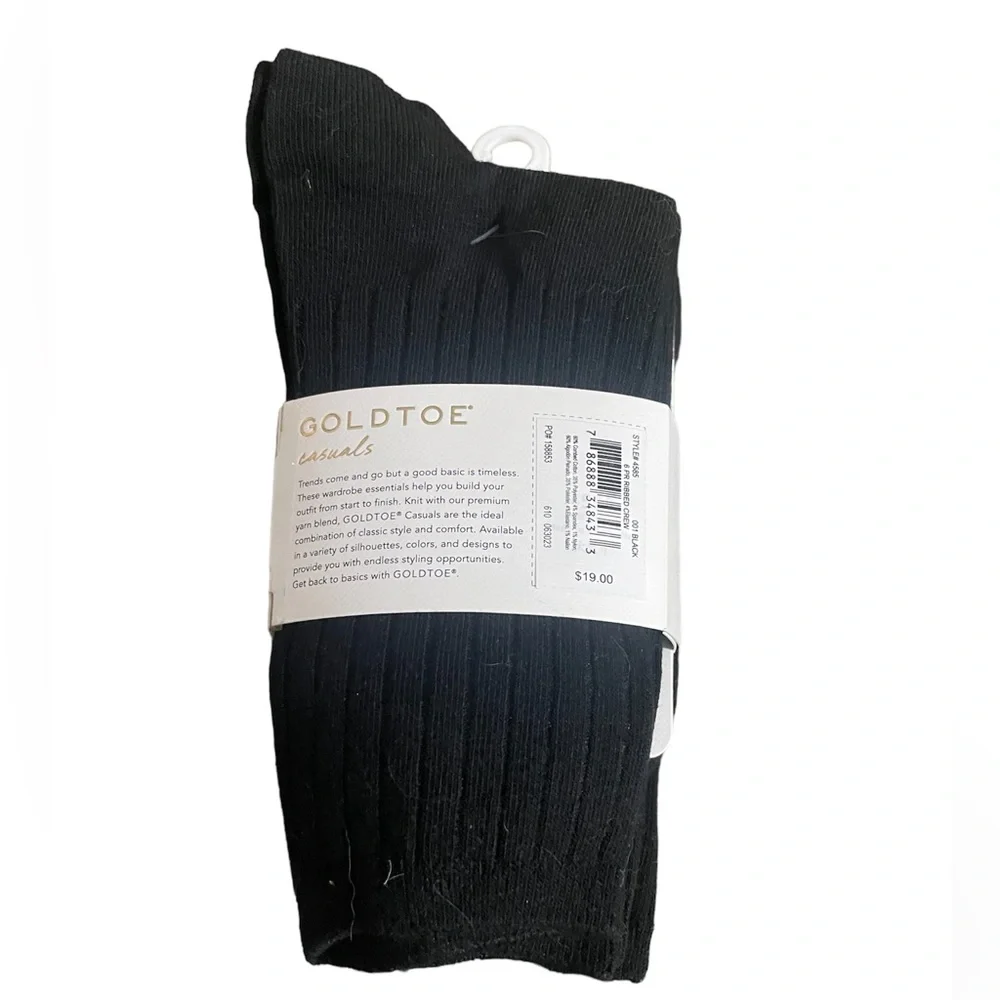 Women’s Gold toe Casuals‎ Black Socks.